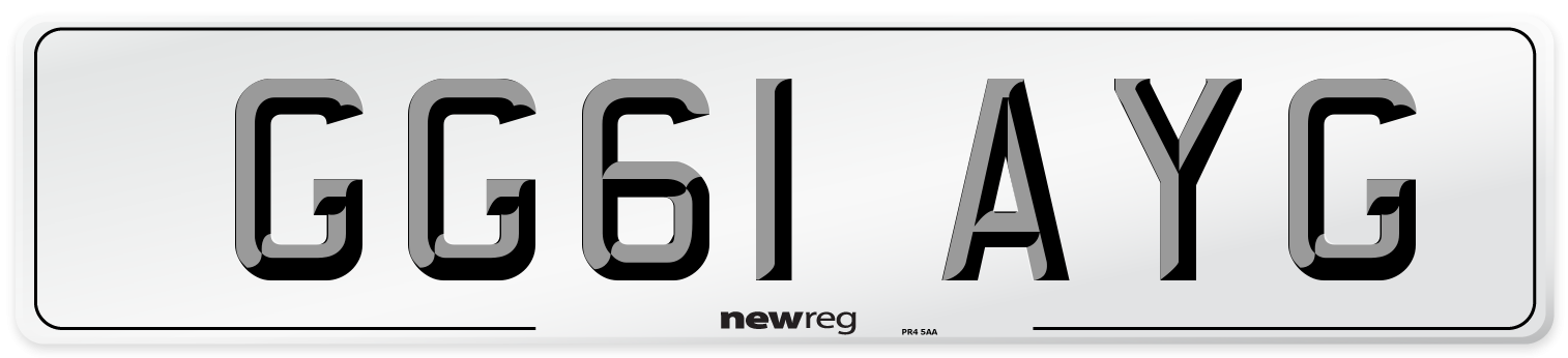 GG61 AYG Number Plate from New Reg